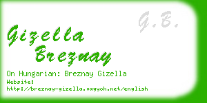 gizella breznay business card